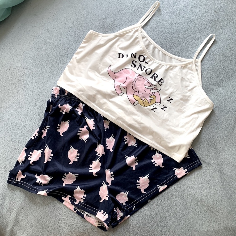 Women's "Dino-Snore" Pajama matching set.